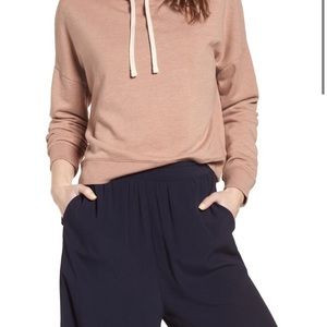 Madewell warm up hoodie in blush pink